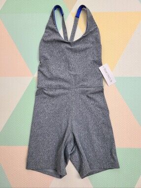 Wear One's At Bike Short Unitard Size XS Cycling Athletic Gray Blue
